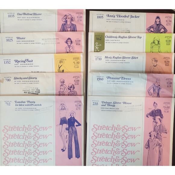 Stretch & Sew Vintage Lot of Patterns - introduction booklet plus 14 patterns - Picture 2 of 2